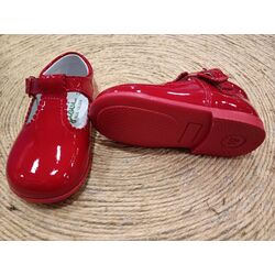 ZAPATO PEPITO 1645 CHAROL ROJO GIOVI. ZAPATOS PARA BEBE - CALZADO NIÑO NIÑA OUTLET . CALZADO 18. 