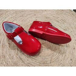 ZAPATO PEPITO 1645 CHAROL ROJO GIOVI. ZAPATOS PARA BEBE - CALZADO NIÑO NIÑA OUTLET . CALZADO 18. 