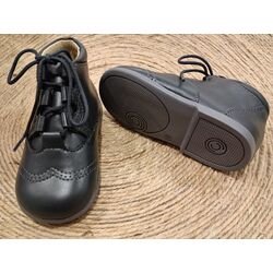 B1933 ZAPATO BOTA INGLES NAPA GRIS OSCURO PANYNO. ZAPATOS PARA BEBE - CALZADO NIÑO Botas NIÑA OUTLET . CALZADO 21. 