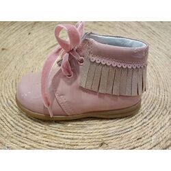 BOTITA 2370 ROSA EMPOLVADO GIOVI. ZAPATOS PARA BEBE - CALZADO NIÑA OUTLET . CALZADO 21. 
