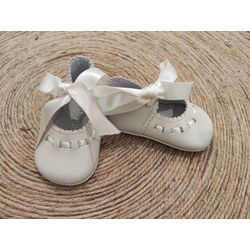 Peuca A2215 nacarado porcelana Panyno. ZAPATOS PARA BEBE - CALZADO Peuca de Bautizo Niña OUTLET . CALZADO 16. 