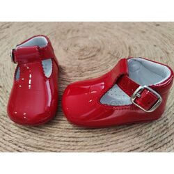 Peuca Pepito A2220 charol rojo Panyno. ZAPATOS PARA BEBE - CALZADO Peuca de Niña Niño Bautizo invierno ,Bota ,Botas con pelo
