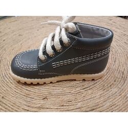 BOTA 25531 KIKER NAPA GRIS OSCURO LEON SHOES. ZAPATOS PARA BEBE - CALZADO NIÑO NIÑA OUTLET . CALZADO 23. 