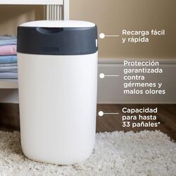 Contenedor para pañales Twist & Click de Tommee Tippee, sistema más ecológico, Blanco. PUERICULTURA Y COMPLEMENTOS PARA BEBES -
