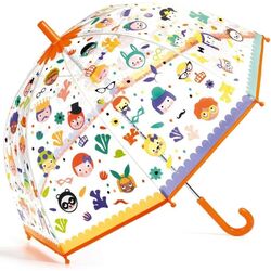 BC1076380 PARAGUAS TRANSPARENTE FACES NARANJA. ROPA PARA BEBES ,PREMAMA Y COLEGIAL - COLEGIO ,MANDILONES, MOCHILAS ACCESORIOS .