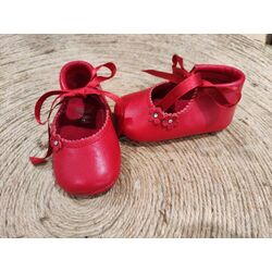 PEUCA 50137  MERCEDITAS ZAPATO NAPA  CON FLOR   CUQUITO. ZAPATOS PARA BEBE - CALZADO Peuca de Niña invierno ,Bota ,Botas con
