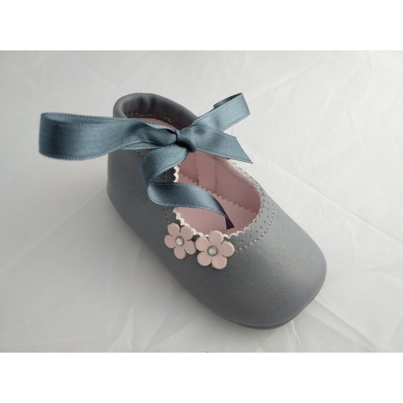 PEUCA 50137  MERCEDITAS ZAPATO NAPA  CON FLOR   CUQUITO. ZAPATOS PARA BEBE - CALZADO Peuca de Niña invierno ,Bota ,Botas con