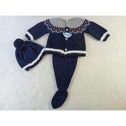 TRAJE 7418 3PZ CANESU ALPINO INDIGO MAC ILUSION. ROPA PARA BEBES ,PREMAMA Y COLEGIAL - DE 0 5 AÑOS INVIERNO Conjuntos Punto .