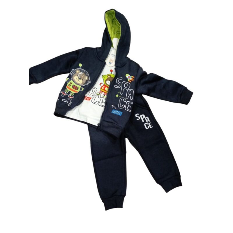 1126 CONJUNTO DE 3 PZ NIÑO GARVEL. ROPA PARA BEBES ,PREMAMA Y COLEGIAL - DE 0 5 AÑOS INVIERNO NIÑO Conjuntos Deportiva . TALLAS