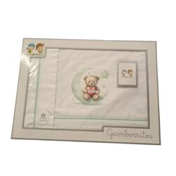 10900 Juego de sábanas de cuna  60x120 Gamberritos. MOBILIARIO Y DECORACION PARA BEBE - ROPA CUNA MINICUNA SABANAS . Color