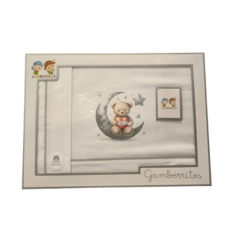 10900 Juego de sábanas de cuna 60x120 Gamberritos. MOBILIARIO Y DECORACION PARA BEBE - ROPA CUNA MINICUNA SABANAS . Color GRIS 10900 Juego de sábanas de cuna 60x120 Gamberritos. MOBILIARIO Y DECORACION PARA BEBE - ROPA CUNA MINICUNA SABANAS . Color GRIS