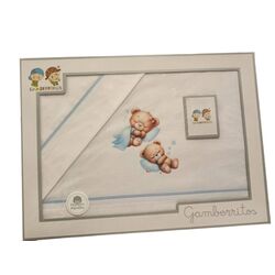 10901 Juego de sábanas de minicuna  50x80 Gamberritos. MOBILIARIO Y DECORACION PARA BEBE - ROPA CUNA MINICUNA SABANAS . Color