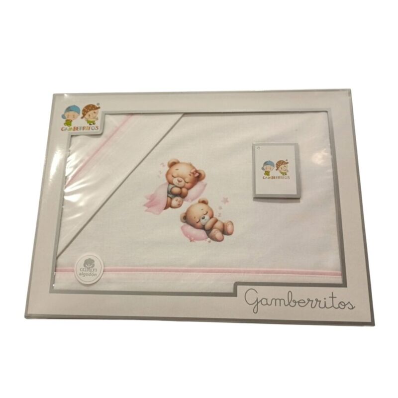 10901 Juego de sábanas de minicuna  50x80 Gamberritos. MOBILIARIO Y DECORACION PARA BEBE - ROPA CUNA MINICUNA SABANAS . Color
