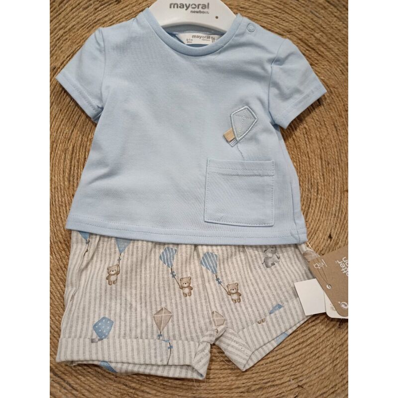 1202 Conj. pantalon corto camiseta Mayoral. ROPA PARA BEBES ,PREMAMA Y COLEGIAL - DE 0 5 AÑOS INFANTIL VERANO RECIEN NACIDO