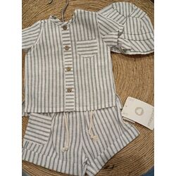 1225 Conjunto Pantalón corto  y gorro mayoral. ROPA PARA BEBES ,PREMAMA Y COLEGIAL - DE 0 5 AÑOS INFANTIL VERANO RECIEN NACIDO