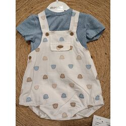 1608 Conjunto peto bordado mayoral. ROPA PARA BEBES ,PREMAMA Y COLEGIAL - DE 0 5 AÑOS INFANTIL VERANO RECIEN NACIDO MAYORAL 0-1