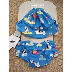 1620  Conjunto baño gorro mayoral. ROPA PARA BEBES ,PREMAMA Y COLEGIAL - DE 0 5 AÑOS INFANTIL VERANO RECIEN NACIDO MAYORAL 0-1