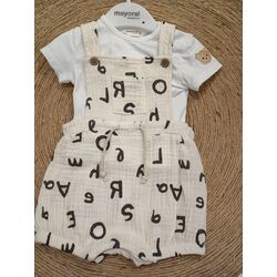 1623 Conjunto peto gasa mayoral. ROPA PARA BEBES ,PREMAMA Y COLEGIAL - DE 0 5 AÑOS INFANTIL VERANO RECIEN NACIDO MAYORAL 0-1 55