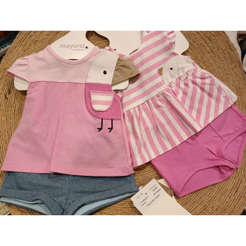 1670 Conjunto de cuatro piezas mayoral. ROPA PARA BEBES ,PREMAMA Y COLEGIAL - DE 0 5 AÑOS INFANTIL VERANO RECIEN NACIDO MAYORAL