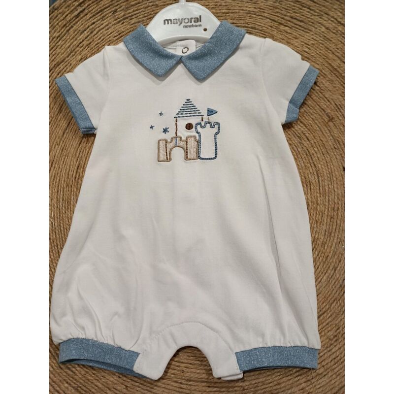 1708 Pelele corto cuello mayoral. ROPA PARA BEBES ,PREMAMA Y COLEGIAL - DE 0 5 AÑOS INFANTIL VERANO RECIEN NACIDO MAYORAL 0-1 55