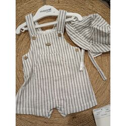1601 Peto y gorro mayoral. ROPA PARA BEBES ,PREMAMA Y COLEGIAL - DE 0 5 AÑOS INFANTIL VERANO RECIEN NACIDO MAYORAL 0-1 55 CM .