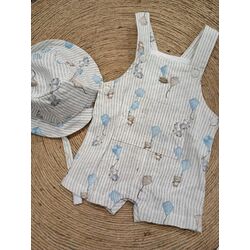 1601 Peto y gorro mayoral. ROPA PARA BEBES ,PREMAMA Y COLEGIAL - DE 0 5 AÑOS INFANTIL VERANO RECIEN NACIDO MAYORAL 0-1 55 CM .