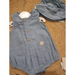 1603 Pelele y gorro plana mayoral. ROPA PARA BEBES ,PREMAMA Y COLEGIAL - DE 0 5 AÑOS INFANTIL VERANO RECIEN NACIDO MAYORAL 0-1