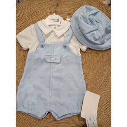 1605 Pelele Peto y gorro  mayoral. ROPA PARA BEBES ,PREMAMA Y COLEGIAL - DE 0 5 AÑOS INFANTIL VERANO RECIEN NACIDO MAYORAL 0-1