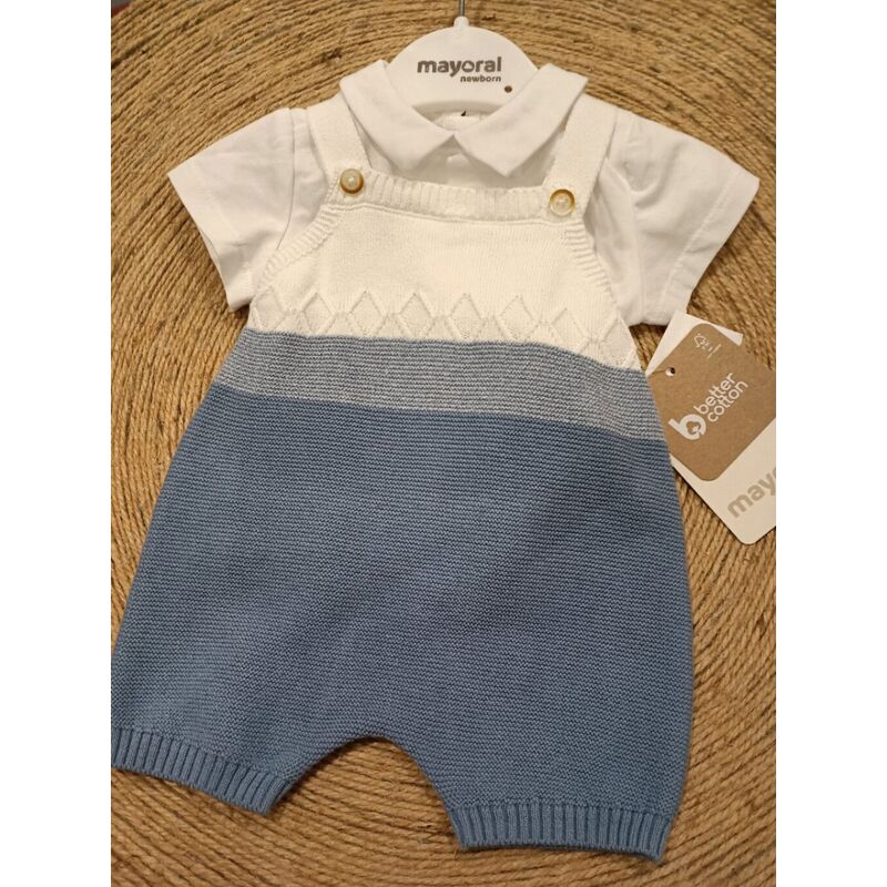1607 Conjunto peto tricot mayoral. ROPA PARA BEBES ,PREMAMA Y COLEGIAL - DE 0 5 AÑOS INFANTIL VERANO RECIEN NACIDO MAYORAL 0-1