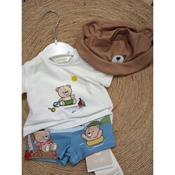 1618 Conjunto baño con gorro mayoral. ROPA PARA BEBES ,PREMAMA Y COLEGIAL - DE 0 5 AÑOS INFANTIL VERANO RECIEN NACIDO MAYORAL