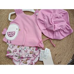 1668 Conjunto baño  gorro mayoral. ROPA PARA BEBES ,PREMAMA Y COLEGIAL - DE 0 5 AÑOS INFANTIL VERANO RECIEN NACIDO MAYORAL 0-1
