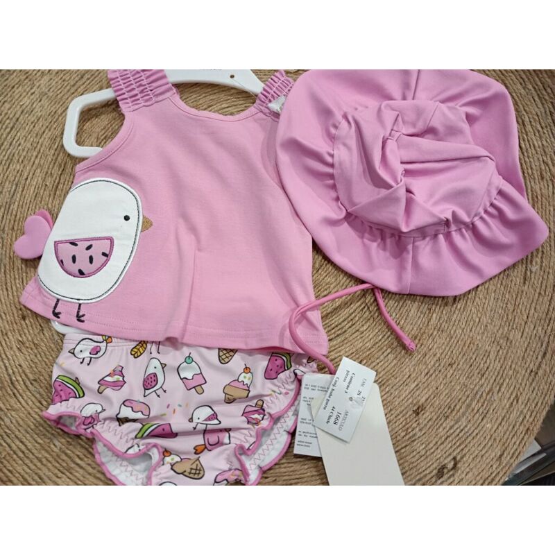 1668 Conjunto baño  gorro mayoral. ROPA PARA BEBES ,PREMAMA Y COLEGIAL - DE 0 5 AÑOS INFANTIL VERANO RECIEN NACIDO MAYORAL 0-1