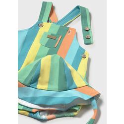 1613 Peto con gorro Mayoral. ROPA PARA BEBES ,PREMAMA Y COLEGIAL - DE 0 5 AÑOS INFANTIL VERANO NIÑO Conjuntos . Color Naranja.