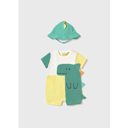 1617 Pelele corto punto y gorro Mayoral. ROPA PARA BEBES ,PREMAMA Y COLEGIAL - DE 0 5 AÑOS INFANTIL VERANO NIÑO Accesorios