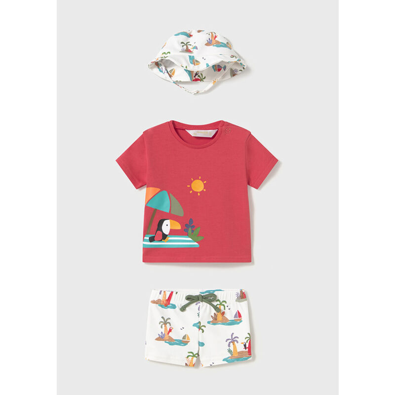 1618 Conj. baño con gorro Mayoral. ROPA PARA BEBES ,PREMAMA Y COLEGIAL - DE 0 5 AÑOS INFANTIL VERANO NIÑA Conjuntos . TALLAS 1 2
