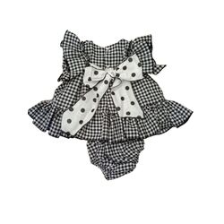 Jesusito de cuadros con Braga  cuadro vichy negro dulce tiovivo. ROPA PARA BEBES ,PREMAMA Y COLEGIAL - DE 0 5 AÑOS INFANTIL