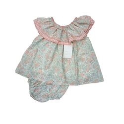 Jesusito de flor salmón con braguita dulce tíovivo. ROPA PARA BEBES ,PREMAMA Y COLEGIAL - DE 0 5 AÑOS INFANTIL VERANO NIÑA