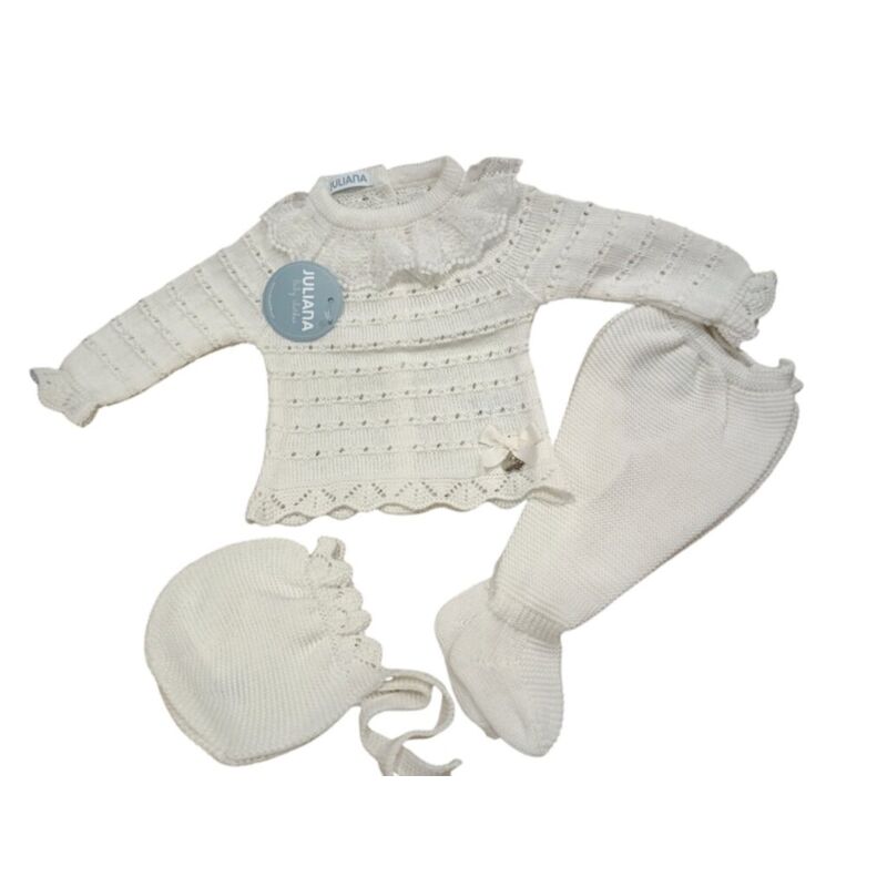 25037 Conjunto de tres piezas todo pasacintas crudo juliana. ROPA PARA BEBES ,PREMAMA Y COLEGIAL - DE 0 5 AÑOS INFANTIL VERANO 25037 Conjunto de tres piezas todo pasacintas crudo juliana. ROPA PARA BEBES ,PREMAMA Y COLEGIAL - DE 0 5 AÑOS INFANTIL VERANO