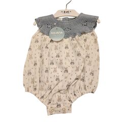 25166 Pelele de cuerpo punto redondo estampado juliana. ROPA PARA BEBES ,PREMAMA Y COLEGIAL - DE 0 5 AÑOS INFANTIL VERANO NIÑO