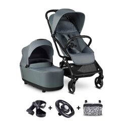 PACK ROCKEY M  CON BOLSO Y ACCESORIOSEASY WALKER. COCHECITOS-CARRICOCHES PARA BEBE DE DOS PIEZAS . Color GREY. 