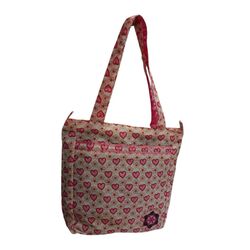 BOLSO ASAS CON CORAZONES Y MARGARITAS  LAKEN. COCHECITOS-CARRICOCHES PARA BEBE SACOS Y TEXTILES BOLSOS ,TALEGAS MALETAS OUTLET