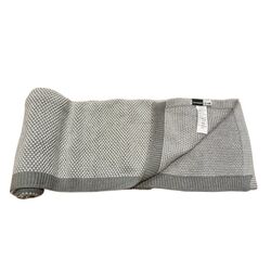3834 MANTITA DE PUNTO 100% ALGODÓN GREY MELANGE  NIKIDOM. COCHECITOS-CARRICOCHES PARA BEBE SACOS Y TEXTILES CHALES MANTAS