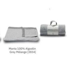 3834 MANTITA DE PUNTO 100% ALGODÓN GREY MELANGE  NIKIDOM. COCHECITOS-CARRICOCHES PARA BEBE SACOS Y TEXTILES CHALES MANTAS
