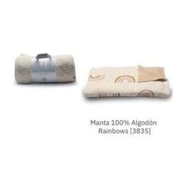 3835 MANTITA DE PUNTO 100% ALGODÓN RAINBOWS NIKIDOM. COCHECITOS-CARRICOCHES PARA BEBE SACOS Y TEXTILES BOLSOS ,TALEGAS MALETAS