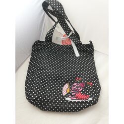 BOLSO NEGRO FLAMENCA YLBF LAKEN. COCHECITOS-CARRICOCHES PARA BEBE SACOS Y TEXTILES BOLSOS ,TALEGAS MALETAS OUTLET PUERICULTURA .