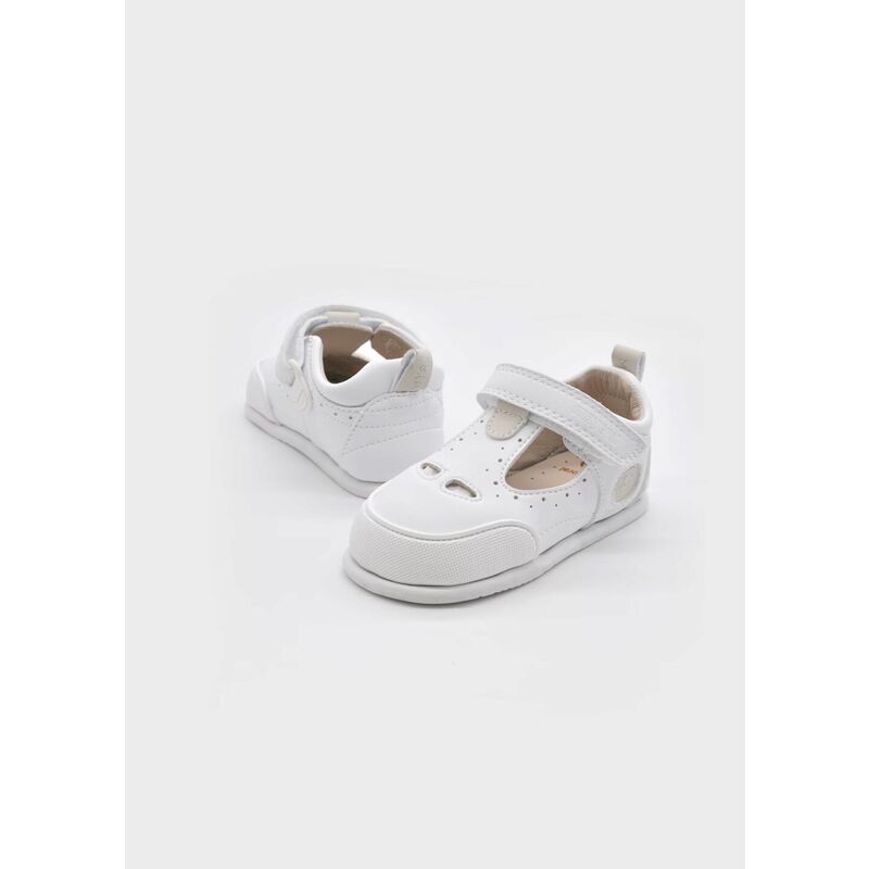 41660 Pepito respetuoso Mayoral. ZAPATOS PARA BEBE - CALZADO NIÑO NIÑA ZAPATILLAS DE LONETAS . CALZADO 18. Color Blanco. 