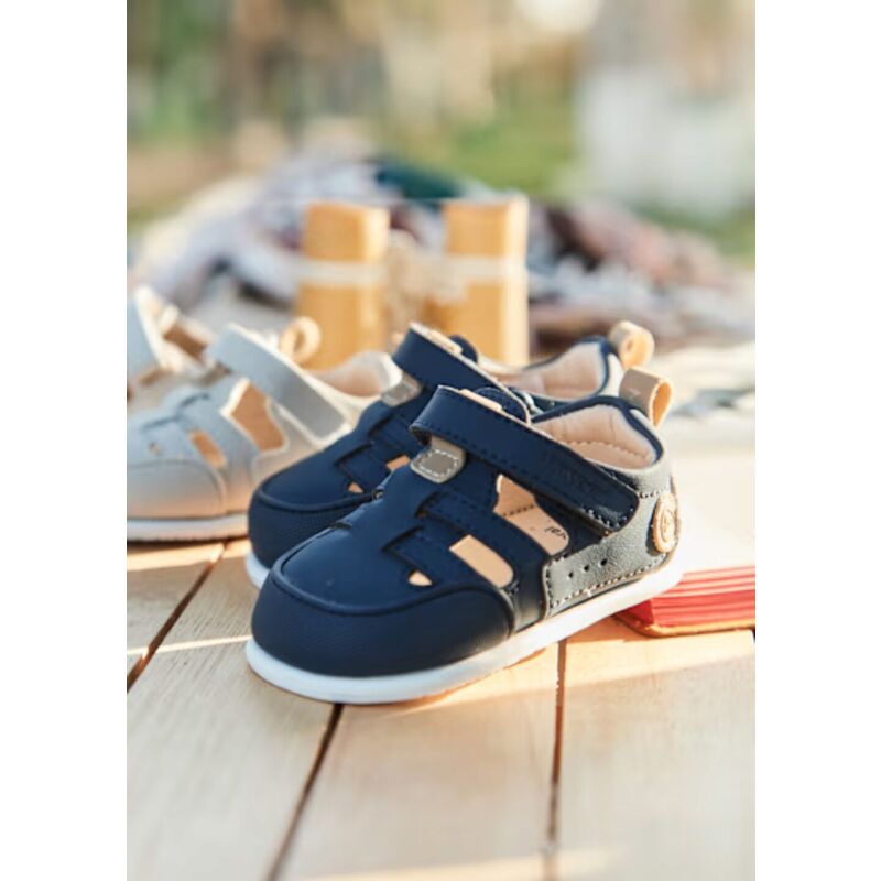 41662 Cangrejera respetuosa Mayoral. ZAPATOS PARA BEBE - CALZADO NIÑA NIÑO . CALZADO 18. Color MARINO. 