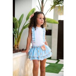 AFR013  Conjunto falda camiseta  modelo Africa Daniesty. ROPA PARA BEBES ,PREMAMA Y COLEGIAL - DE 0 5 AÑOS INFANTIL VERANO NIÑA