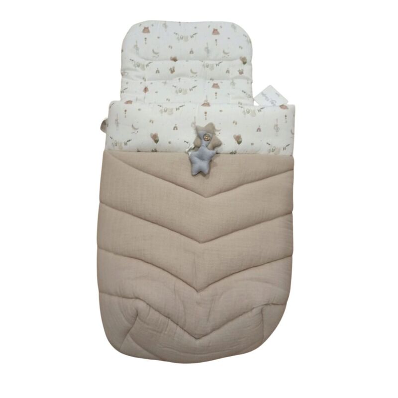 531167 COLCHA Saco nido 1167 AURA ARTESANIA ROSY. COCHECITOS-CARRICOCHES PARA BEBE SACOS Y TEXTILES . Color CAMEL. 