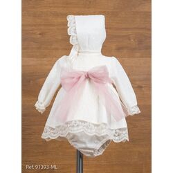 91393 JESUSITO TUL BORD CAPOTA M/L MIKAMAMA. ROPA PARA BEBES ,PREMAMA Y COLEGIAL - BAUTIZO Vestidos . TALLAS 3 meses. 
